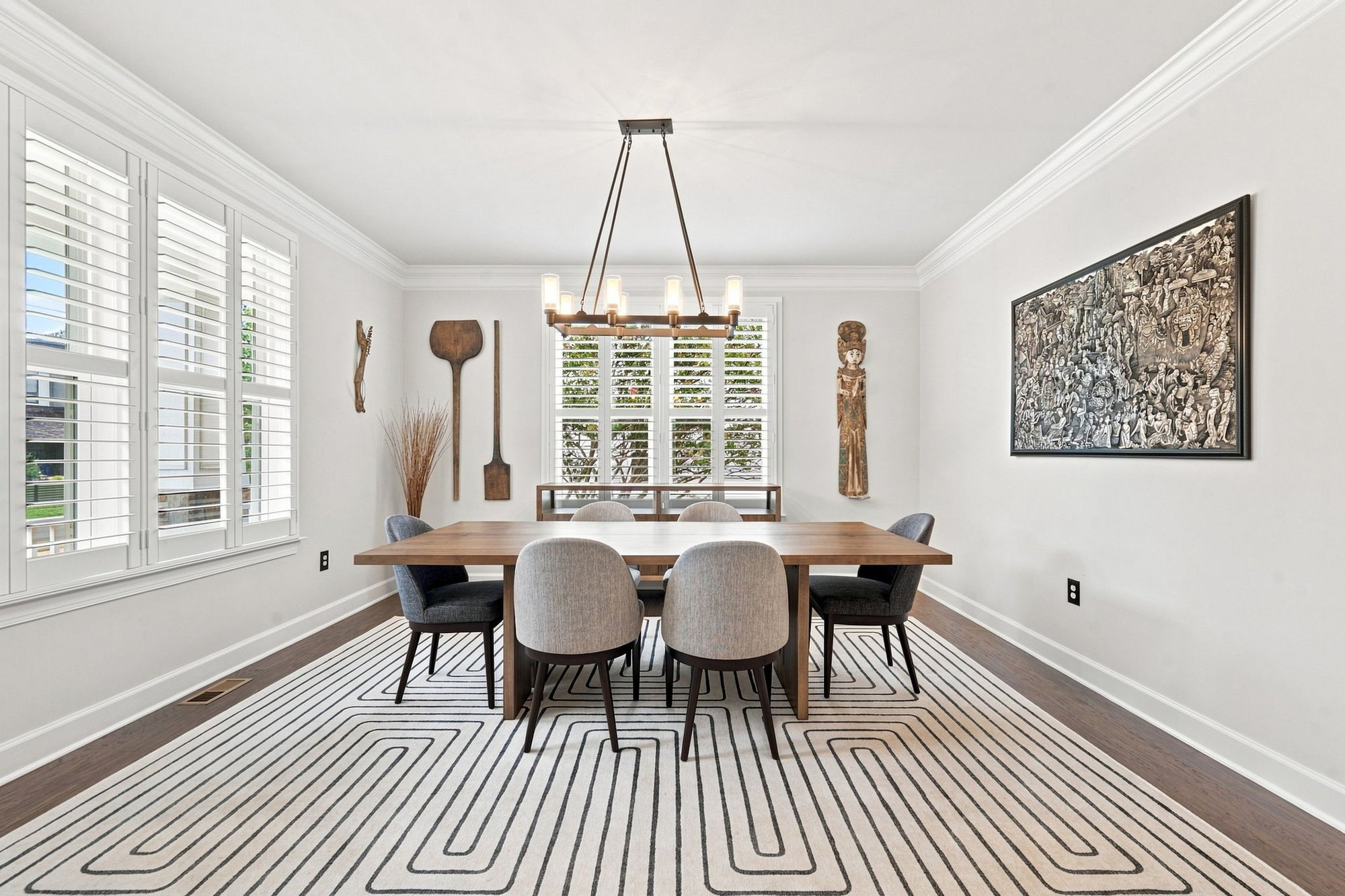 Open-concept living and dining